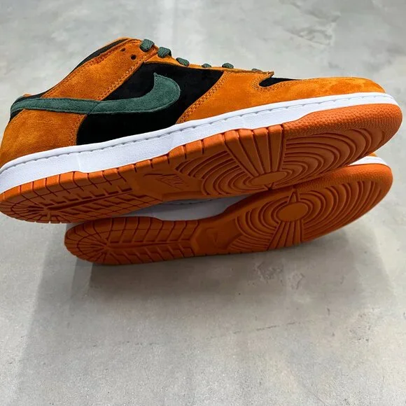 Nike Men's Size 11 Dunk Low Ceramic Orange Black DA1469 001 - New - Picture 6 of 7